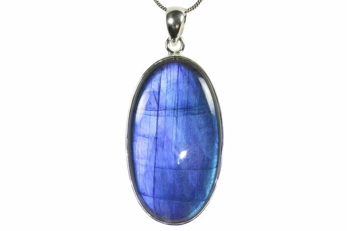 Brilliant Blue Labradorite Pendant with Chain #267077